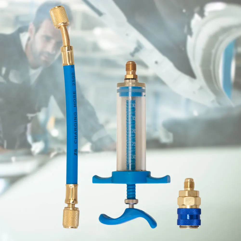 

Auto Oil Dye Injector 1/4 SAE Liquid Fuel Injector Oil Dye Coupler Adapter for Car Repair Tools for Vehicle Home Air Conditioner