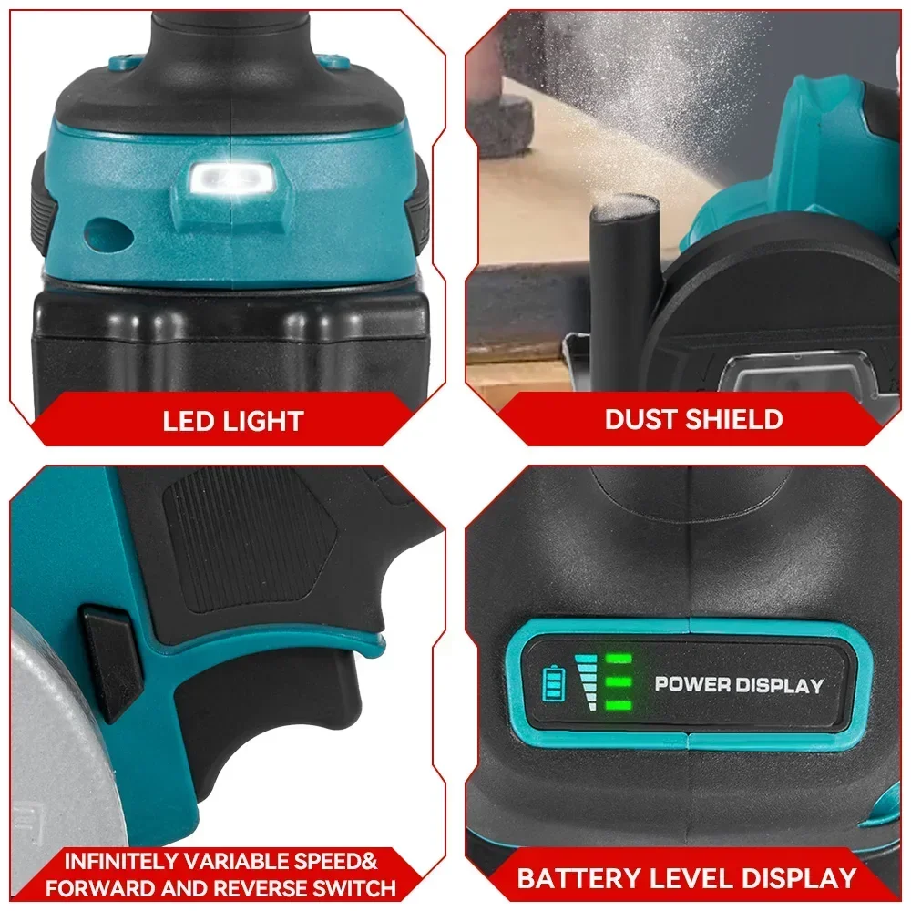 ONEVAN 76MM Brushless Electric Angle Grinder Electric Circular Saw Cutting Machine Power Tool For Makita 18V Battery Pin