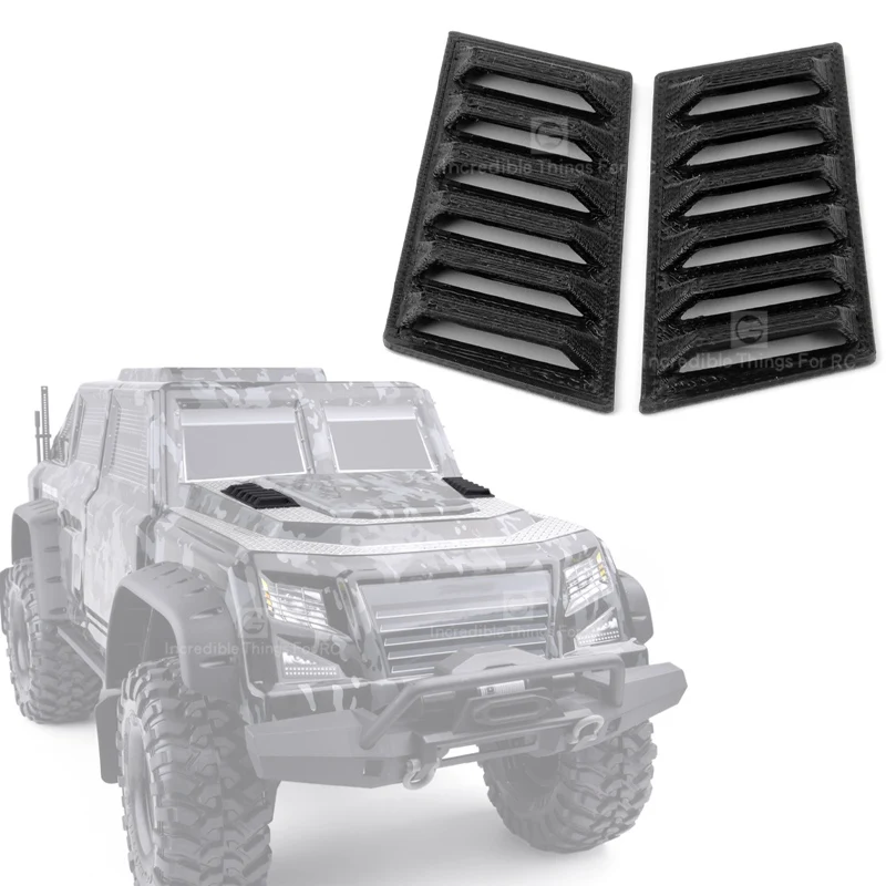 2PCS Cover Air Intake Exhaust Grille for 1/10 RC Crawler Car Traxxas TRX4 TACTICAL UNIT Diy Parts