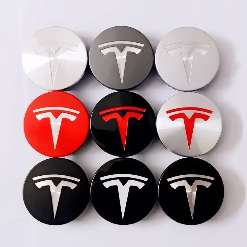 

for Tesla Model Y X S Original Auto Accessories 4pcs/set 56mm Tesla Model 3 Model Y Original Covers Hub Caps Wheel Center Caps