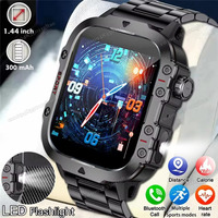 Outdoor Sports Smart Watch 1.44 inch HD Screen LED Flashlight Bluetooth Talking AI Voice Assistant Smart Watch Men Women Gifts