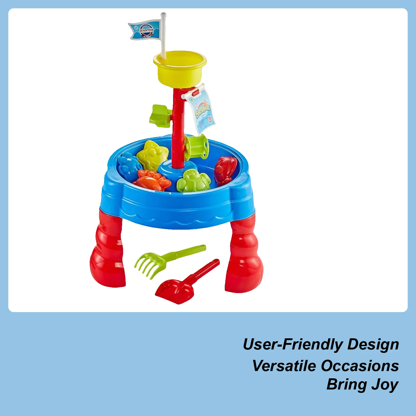 Sand and Water Table Water Play Table Outdoor Toy Activity Center for Kids Girls Lawn Garden Backyard Beach Patio Play Area