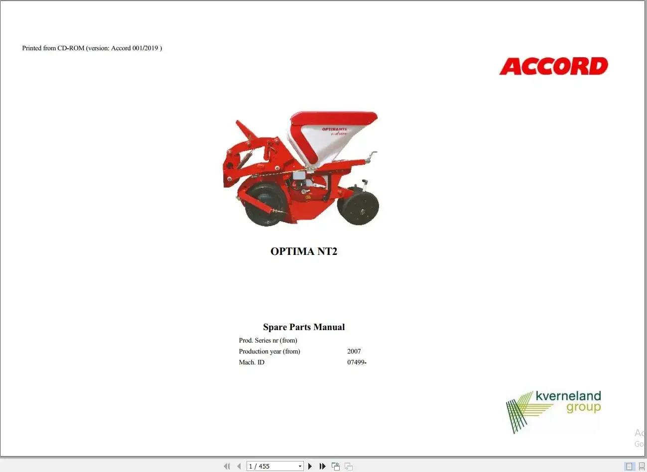 Accord Agricultural 3.17 GB PDF Spare Parts Manual 2019