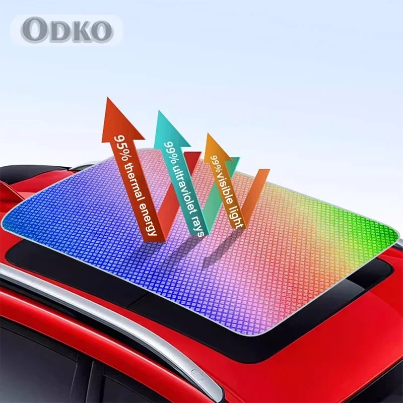 

Colorful Ice Crystal Car Roof Sunshade For ZEEKR 001 2021-2023 2024 Car Clip-on Sunroof Skylight Blind Shading Cover Accessory
