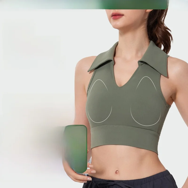 

Летняя цельная спортивная верхняя одежда I-образный жилет Поло Одежда для фитнеса и тенниса Топ для йоги Женская спортивная одежда