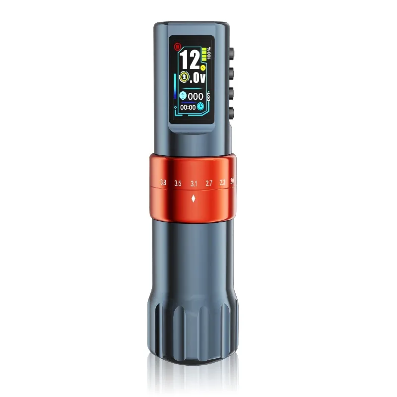 Dual Battery Wireless Tattoo Pen Adjustable Stroke Rechargeable All-in-One Machine Liner Shader Coreless Motor Professional PMU