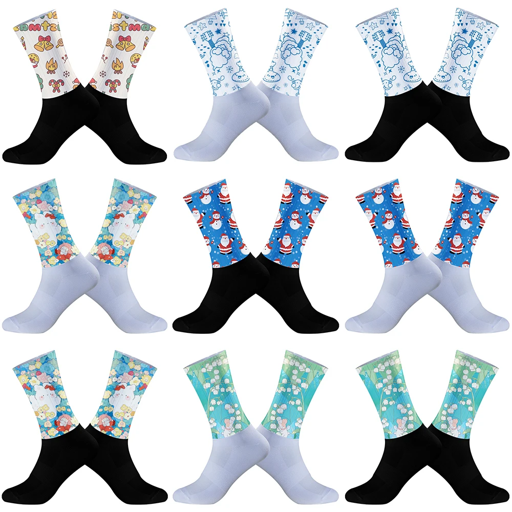 

socks Team 2024 New Summer Cycling Socks Breathable Silicone Anti-skid Socks