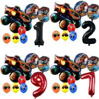 Large Car Blaze Monster Balloon Boy Birthday Party Supplies Decoration Number Machines Racing Racecar Toy Baby Shower