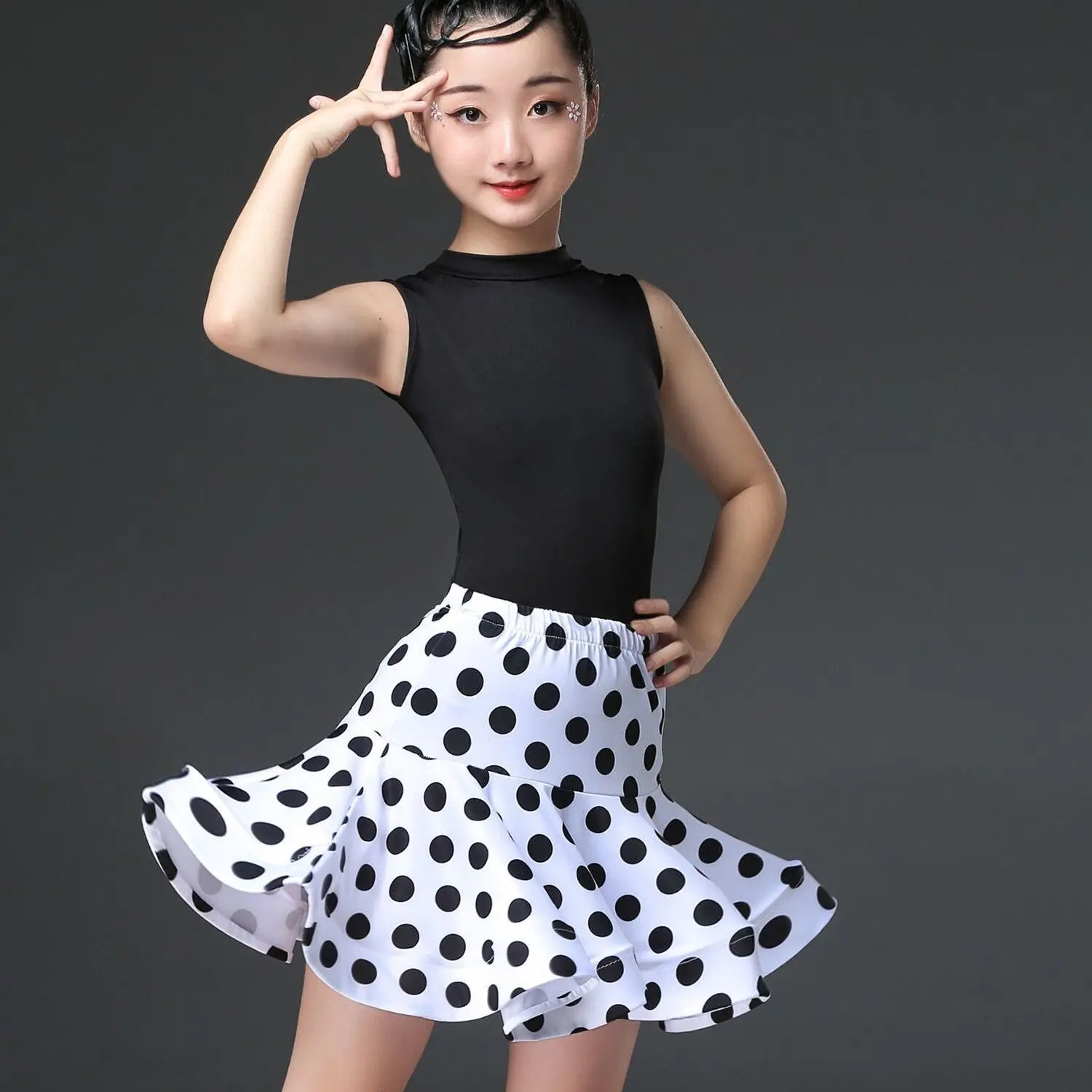 New Children's Latin Dance Half Skirt Dance Children's Latin Dance Skirt Summer Split Latin Dress Girl  dresses for women