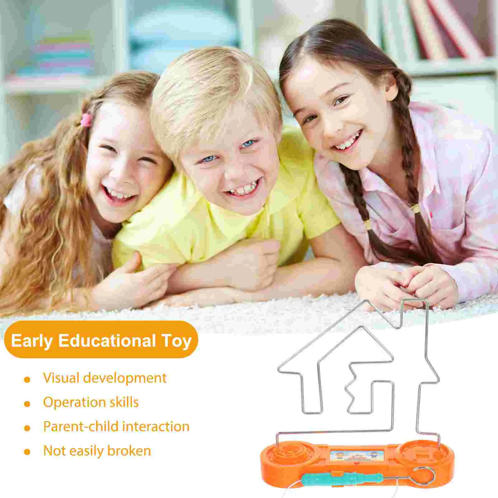 Toy Maze Party Funny Game Electromagnetic Electric Bump Education Children Orange Early Educational Touch