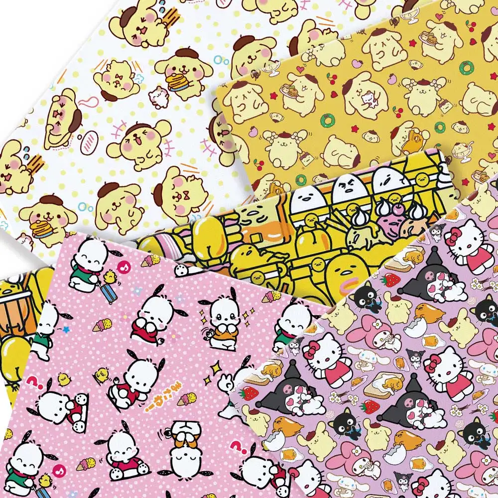 Hello Kitty 140x50CM Cartoon Polyester cotton fabric Patchwork Tissue Kid Home Textile Sewing Doll Dress Curtain cotton Fabric