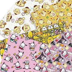 Hello Kitty 140x50CM Cartoon Polyester cotton fabric Patchwork Tissue Kid Home Textile Sewing Doll Dress Curtain cotton Fabric