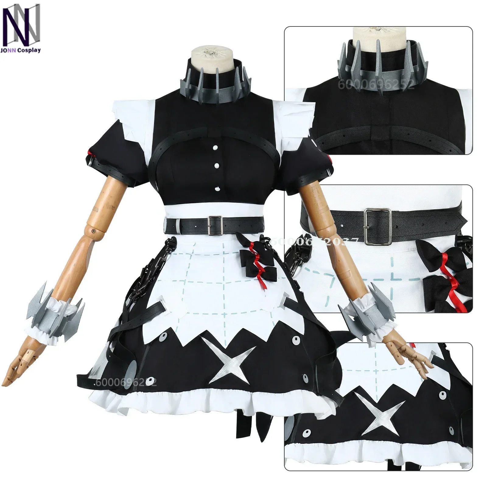 Zenless Zone Zero Game Ellen Joe Cosplay Costume Maid Dress Black Uniform Tail Prop Full Set Outfit Halloween Party for Women