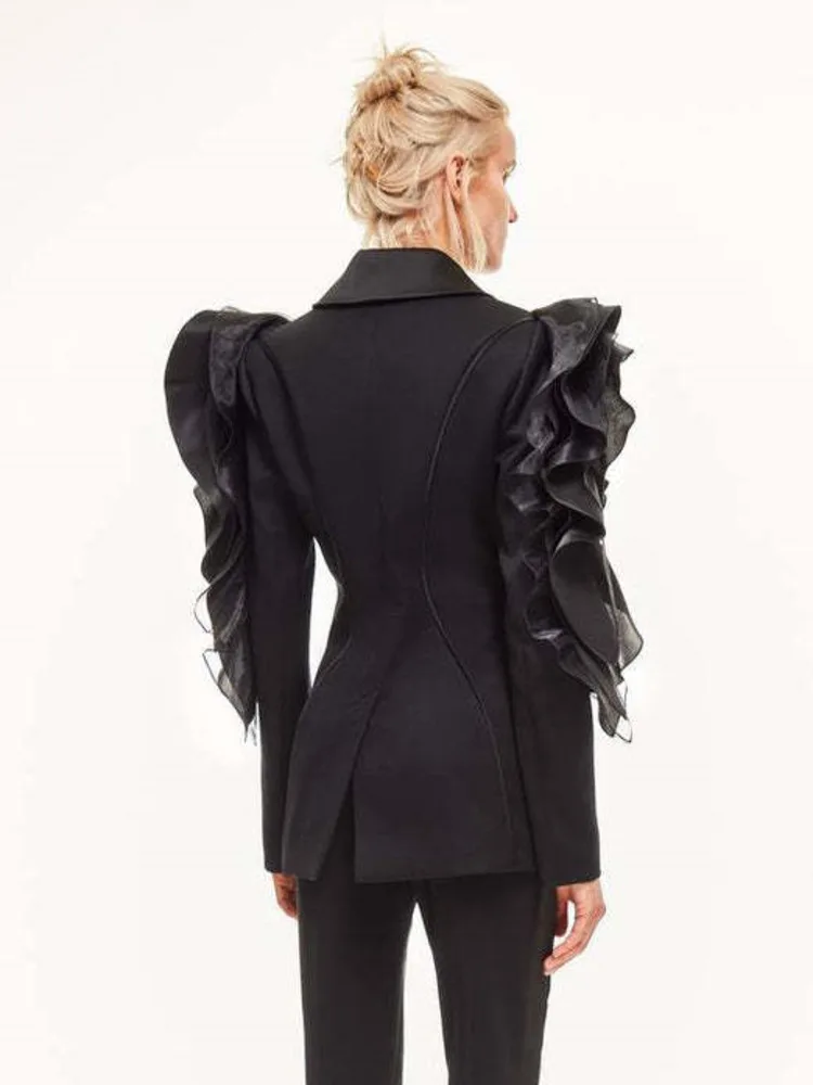 ZOCI Niche Design سترات نسائية ثلاثية الأبعاد مُزينة بقطع القماش سترات غير منتظمة معاطف ضيقة للمعاطف النسائية 2025 ربيع جديد FC1354 #3