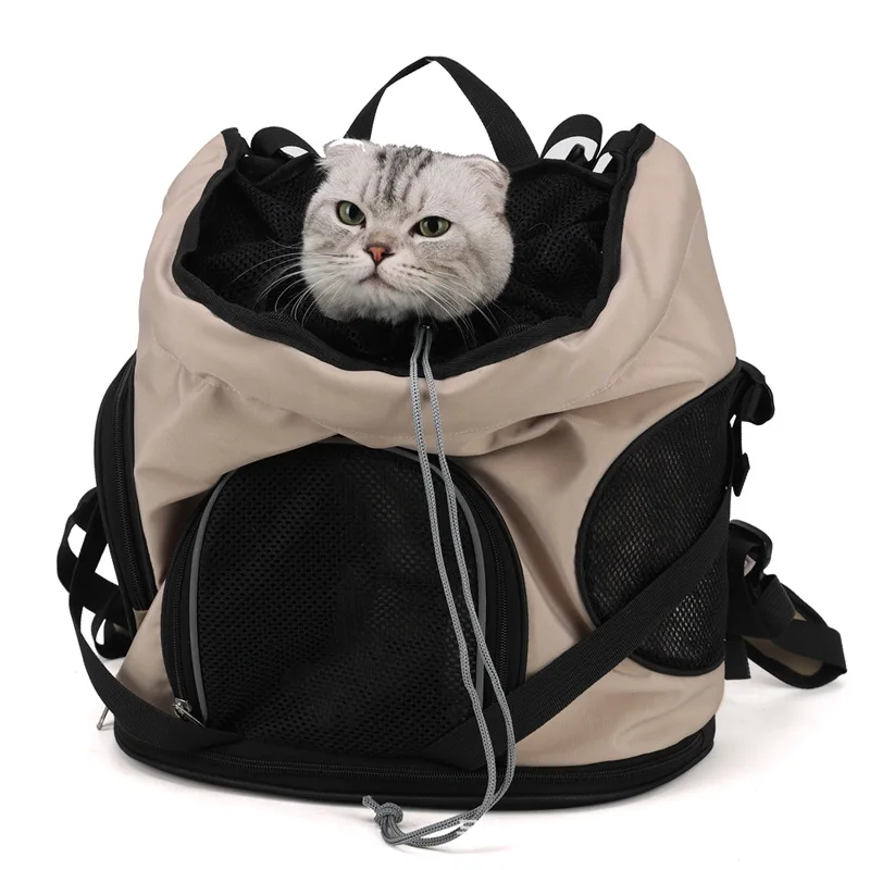 Solid Color Large Capacity Lightweight Cat Bag Outdoor Portable Pet Bag Outdoor Portable Pet Bag Winter Warm Cat Bag