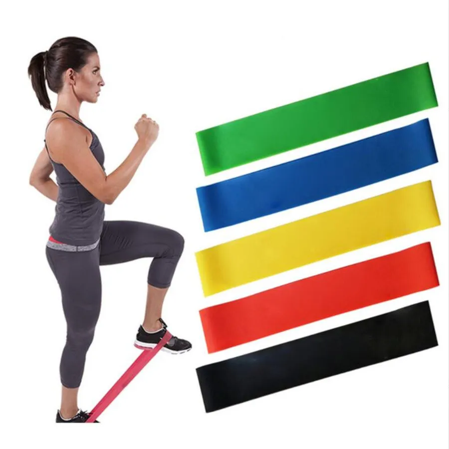 5pc Pack Yoga Elastic Resistance Band, Fitness Stretching Rope, Suitable For Hip Lifting, Body Shaping, Strength Training