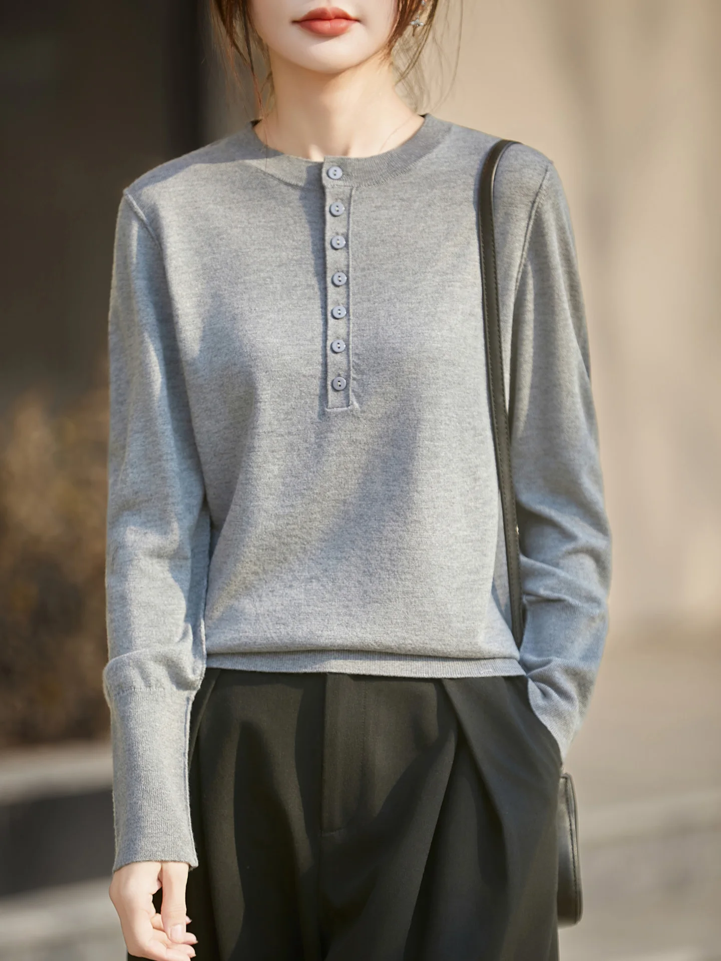 

Новые женские весенне-осенние трикотажные пуловеры из шерстяной смеси с длинным рукавом, уютные блузки, джемперы