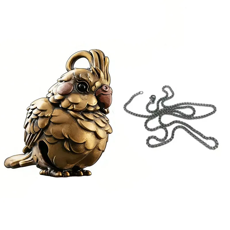Original Logo 2026 Bestseller Nymphensittich-Glocken-Deko Schlüsselanhänger mit Schlüsselring Vogelzubehör Geschenk für Männer und Frauen aus Messing und Kupfer – Detail 7