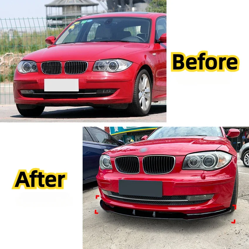 Front Bumper Lip Splitter For BMW 1 Series E81 E82 E87 E88 LCI Model 2008-2011 116i 118i 120i 125i 128i 130i 135i 116d 118d 120d