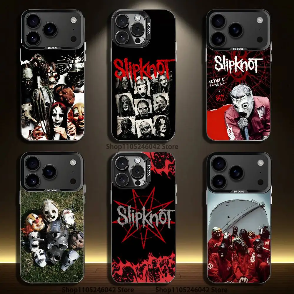 

Band S-Slipknot Phone Case For iPhone 17,16,15,14,13,12,11,Pro,XS,Max,Plus,Mini,SE4,E Black Matte Shockproof Cover