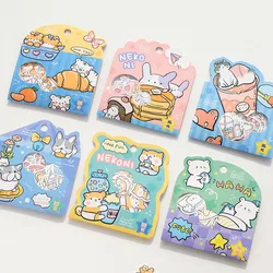 NEKONI-Kawaii Super Doces Animais Snacks Adesivos, Papelaria Bonito, Scrapbooking, Diy Jornal Presente Etiqueta, Importação Coreana, 36 pcs por conjunto