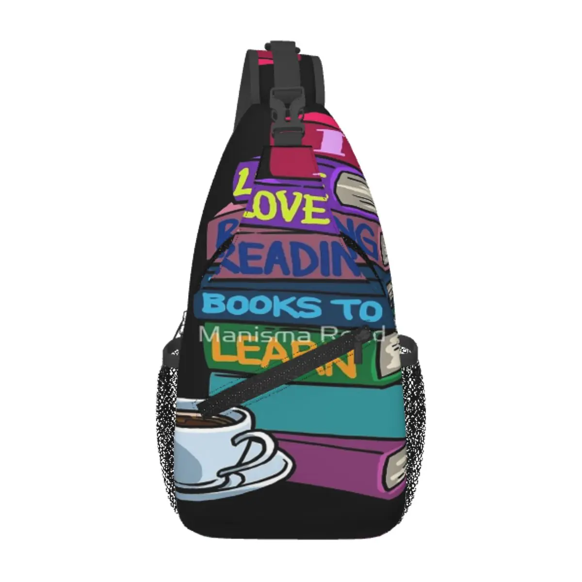 

Love Reading Books To Learn Read Chest Bag Retro Durable Out Nice gift Multi-Style