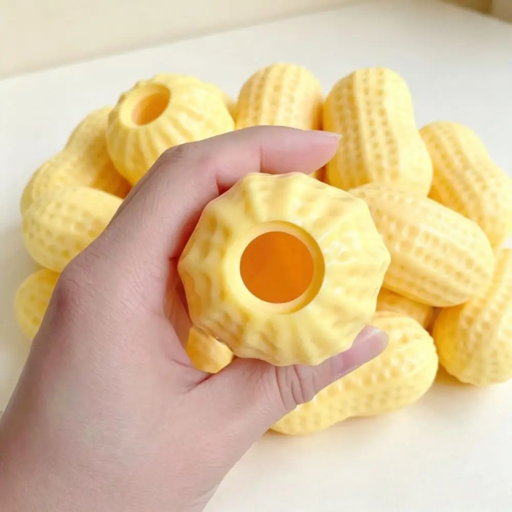 Peanut DIY Empty Ball Skin Soft TPR Slow Rebound DIY Pressure Ball Kit Fillable With Lid Handmade Ball Skin Adults Beginners