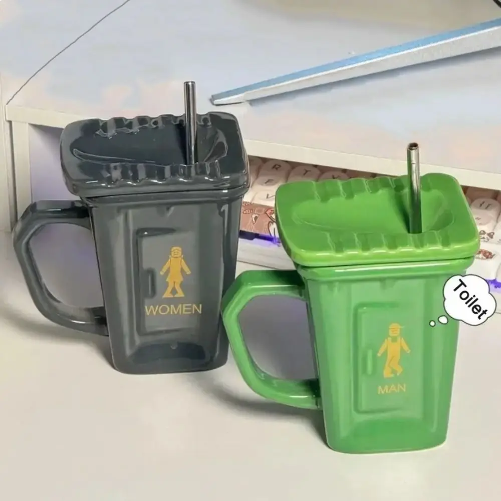 

Desk Organizer Funny Toilet Shape Cup Large Capacity Creative Design Office Coffee Mug With Lid Ceramic Mug Office