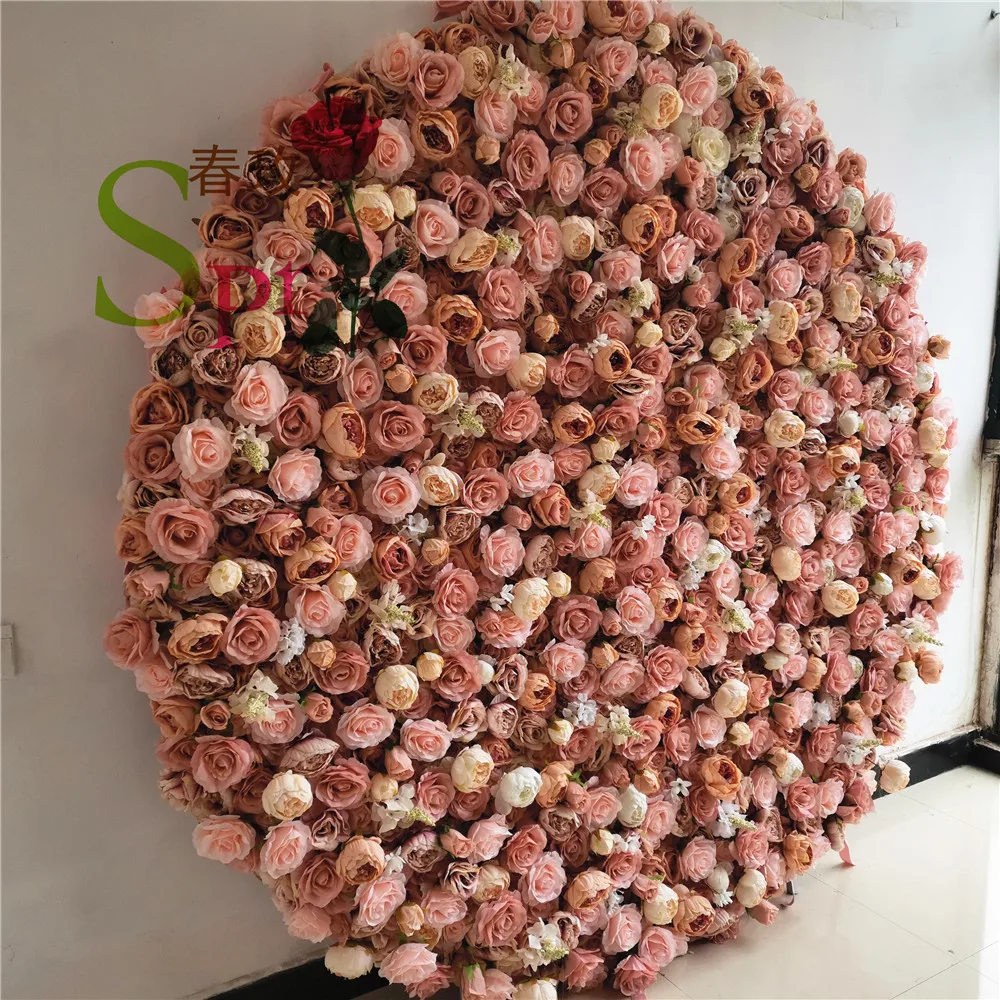 SPR Supplies round pinkTable Wedding Centerpieces Decor Plant Flowers Decorative Rose Wall Panel for Wedding Events