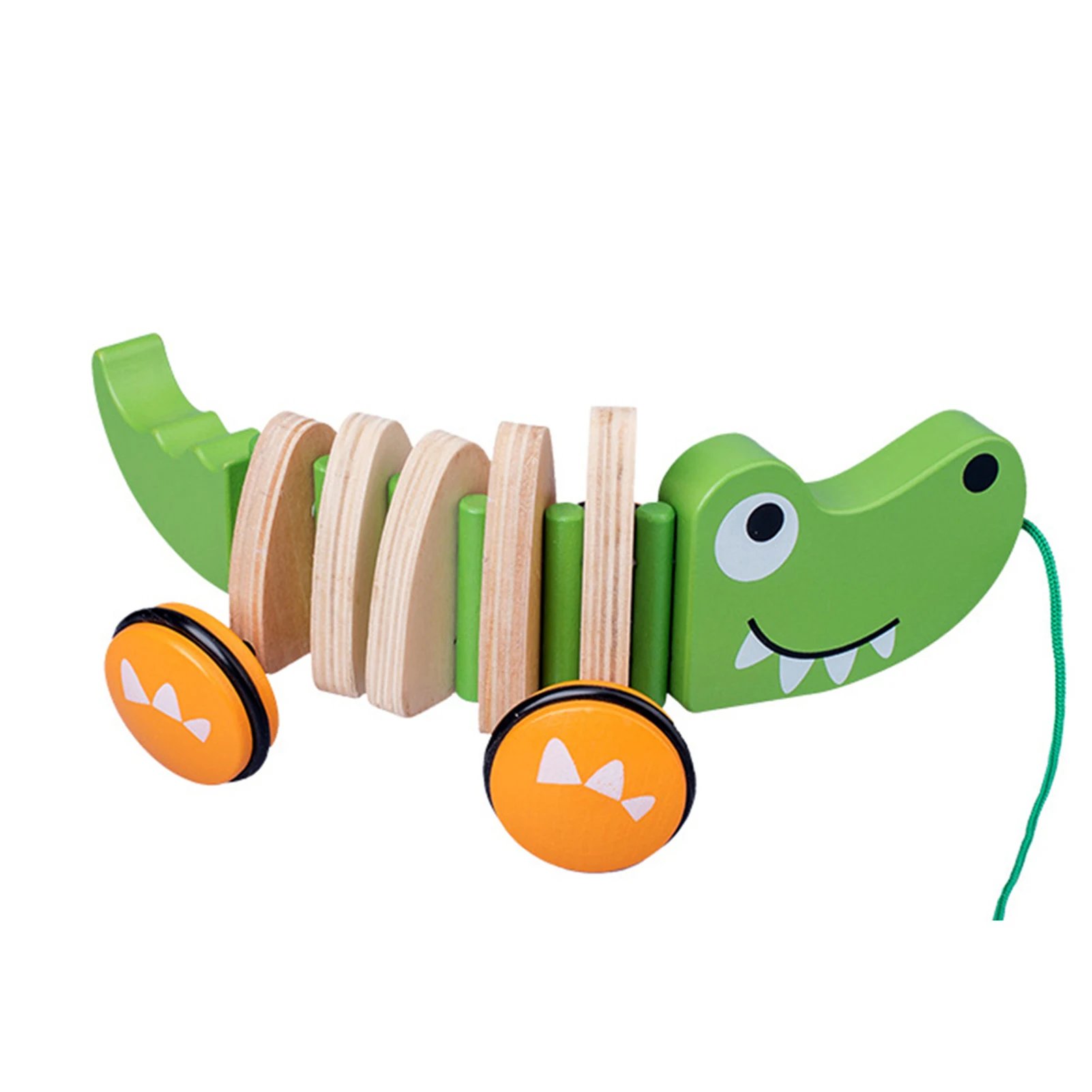 لعبة حيوانات جرارات كرتونية لعبة سحب خشبية للأطفال ألعاب تعليمية ذكاء