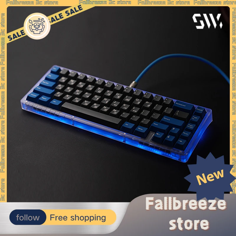 

Swagkeys EAVE65 Mechanical Keyboard Kit Wired Keyboard Custom Creative PC Injection Molding Transparent Keyboard PC Accessories