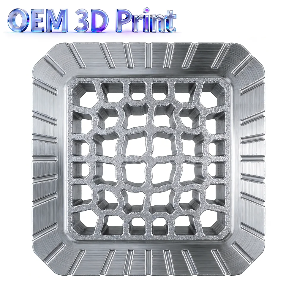 OEM SLM Metal 3D Printing Service Custom Aluminum Lattice Structure Panel Lightweight Porous Structural Parts Rapid Prototype