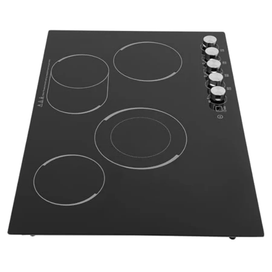 موقد كهربائي 30 بوصة مع 4 شعلات موقد كهربائي 1200 وات للمطبخ يستخدم مؤقت قابل للتعديل وميزة قفل أمان مدمجة #4
