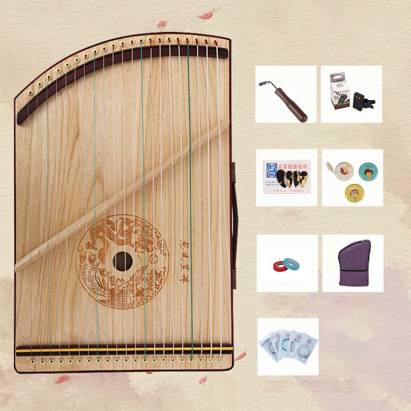 21 Strings Guzheng Professional Chinese Traditional Musical Stringed Instruments Children Learning Portable 13 String Guzheng