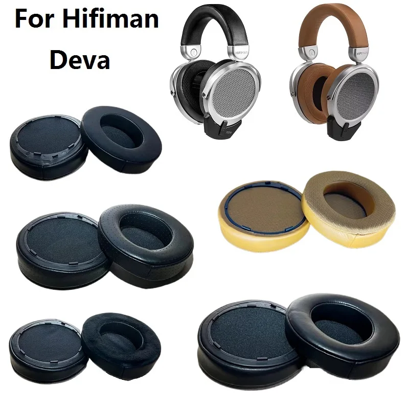 وسائد أذن من جلد الغنم الأصلي لاستبدال سماعة الرأس HIFIMAN DEVA أغطية أذن عالية الجودة