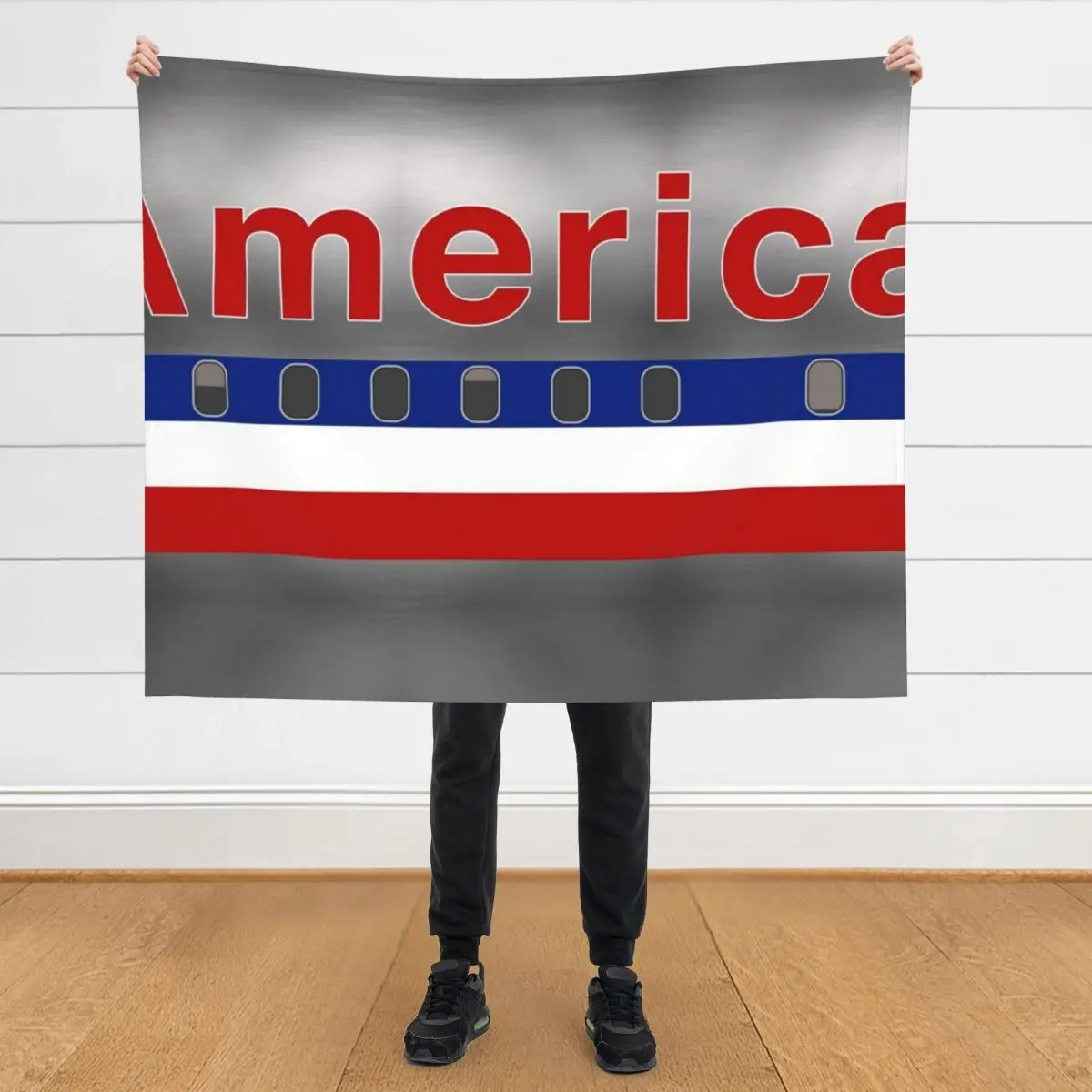 

Plane Tees - American Airlines (Classic) Throw Blanket Baby Soft Big Plush Blankets