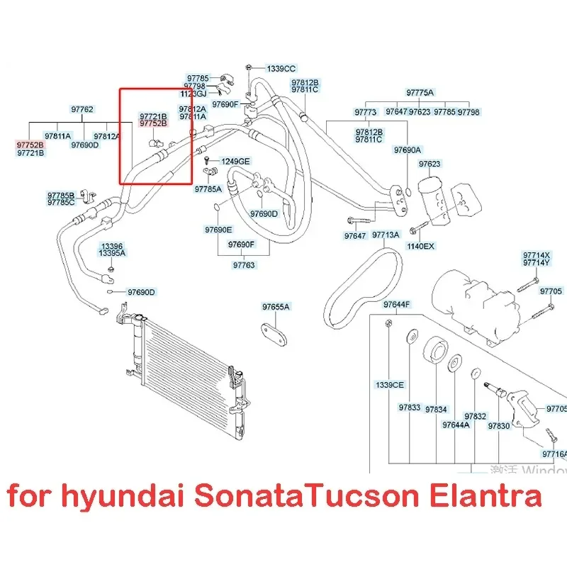 OEM 9775238000 A/C Pressure In Compressor Switch FOR Kia Sedona 02-05 for hyundai Santa 02-06 Tucson 05-11 Elantra 07- 11