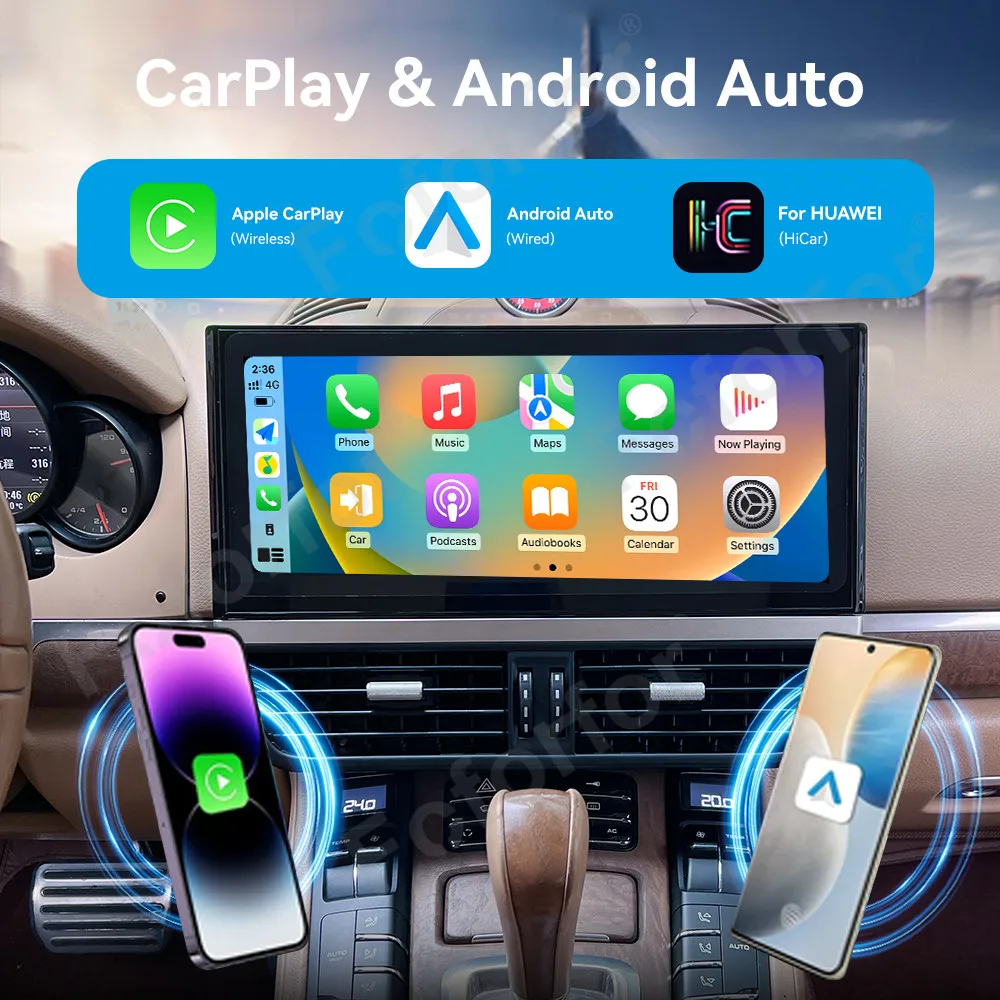 12.1 Inch CarPlay Android 13 For Porsche Cayman 2010-2017 Car Radio QLED Touch Screen Multimedia Player GPS Navigation Head Unit