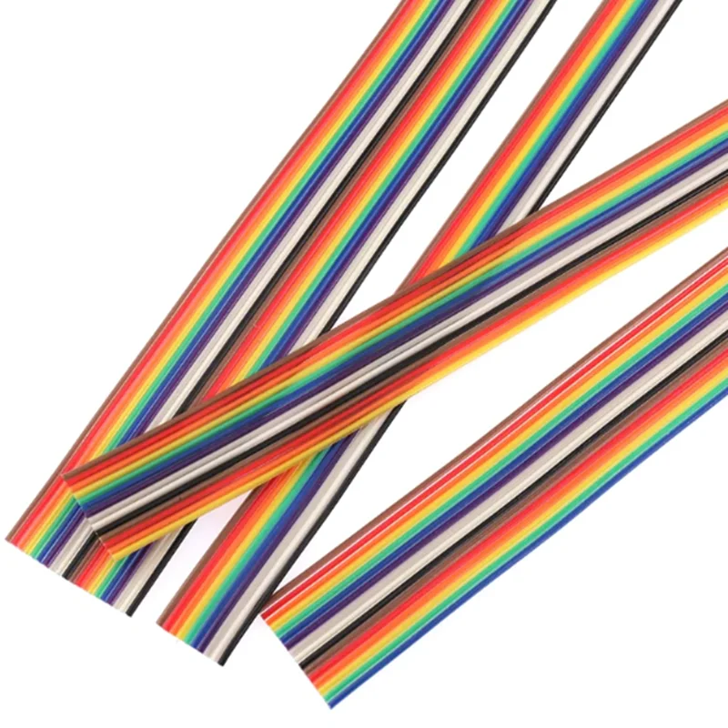 2Meter 6P/8P/10P/12P/16P/20P/40P 1.27mm PITCH Grey Flat Ribbon Cable 6/8/10/16/20/40 Pin 28AWG WIRE for IDC FC 2.54MM Connector