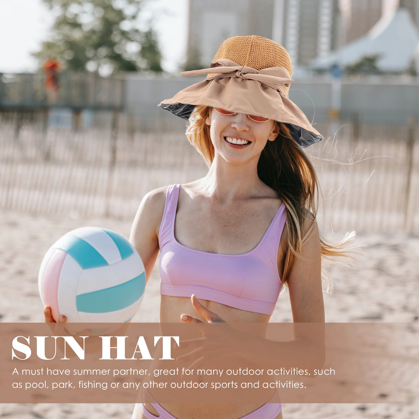 

2024 New Summer Outdoor Fisherman For Women Wide Brim Bucket Hat Sun Protection Lightweight Comfortable Non-Slip Travel Golf