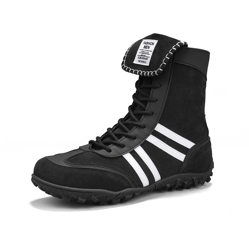 รองเท้ากีฬาลำลองสำหรับผู้ชาย รองเท้าบูทหุ้มข้อลำลองสำหรับผู้ชายที่ทันสมัยและสะดวกสบายสำหรับกิจกรรมกลางแจ้ง รองเท้าทำงาน