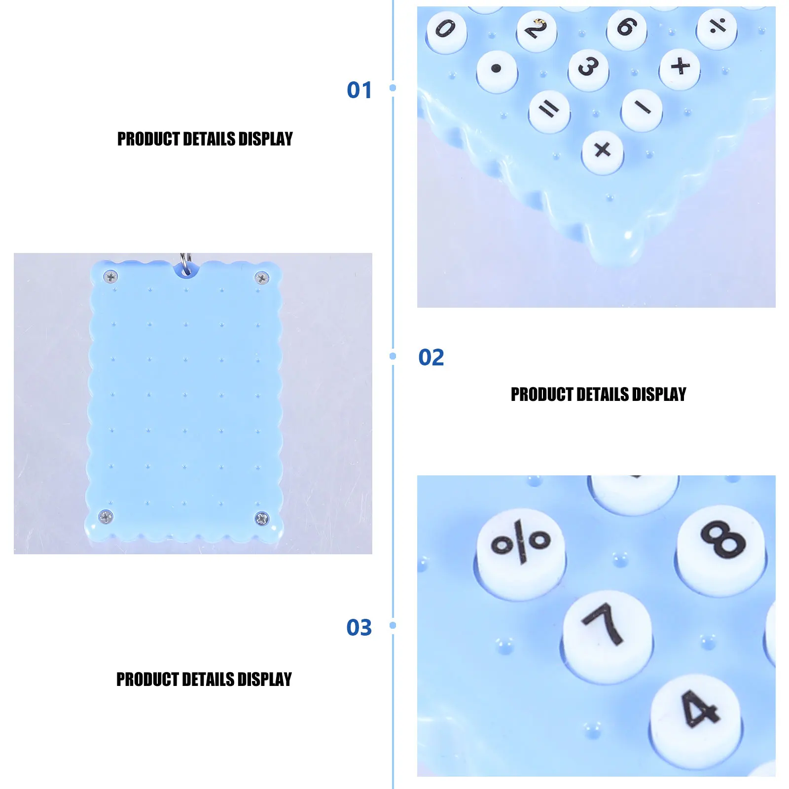

Mini Calculator Keychain Student Basic Scientific with Candy Color Design Electronic Nurse