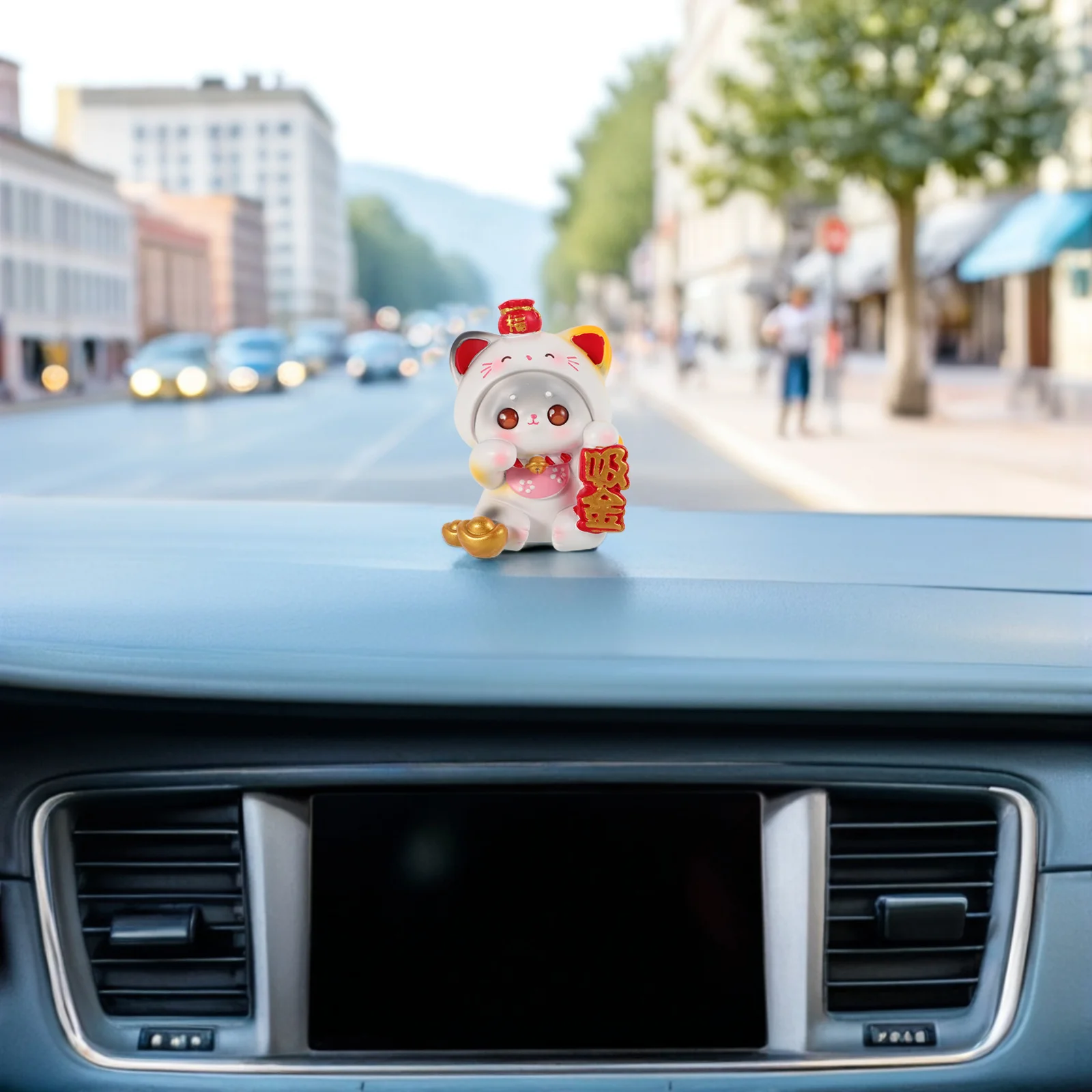 

Cute Cat Car Pendant Dashboard Decor Cartoon Miniature Feng Shui Statue Kawaii Interior Accessories for Car Decorations