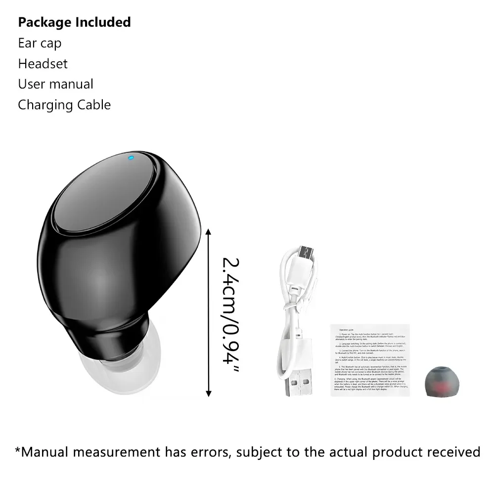 X6 Single-Side Headset Mini Bluetooth Sports Invisible Headset Car Single-Ear In-Ear 5.0 Small Headset