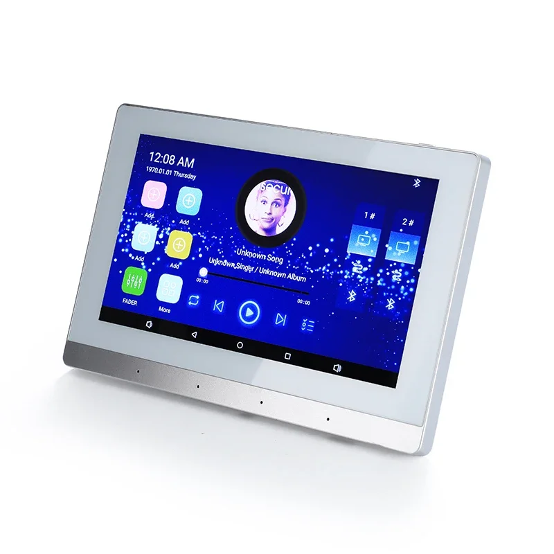 7 Inch 8 Channel Wall Bluetooth Audio Amplifier HD Touch Screen Smart Home Theater Audio System Android Google Amplifier