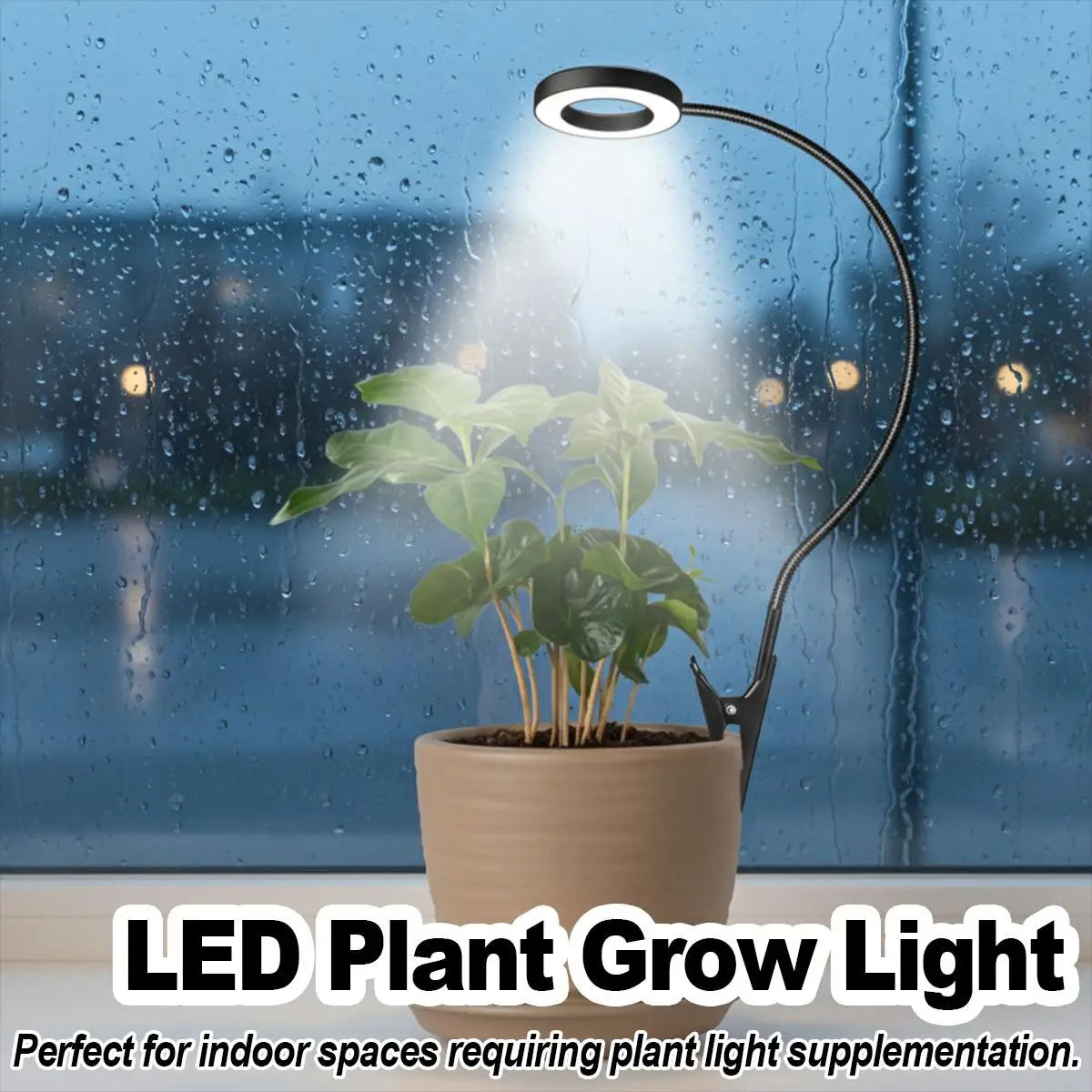Flexible LED Grow Light Full Spectrum Angel Ring USB Timer Dimmable Phyto Lamp For Small Potted Plants Succulents Design