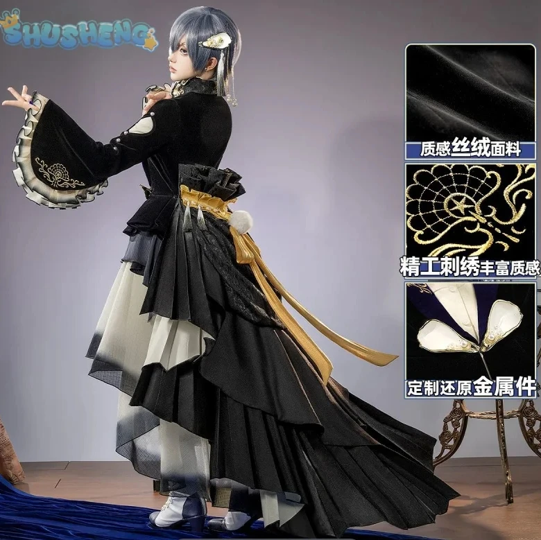 Anime Black Butler Ciel Phantomhive Cosplay Costume pour hommes et femmes, robe de carnaval de fête, accessoires de robe magnifiques, accessoire de mode, ensemble