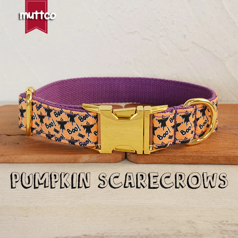 MUTTCO this is a scarecrow-inspired dog leash PUMPKIN SCARECROWS that shows the style of yearning for freedom UDC213