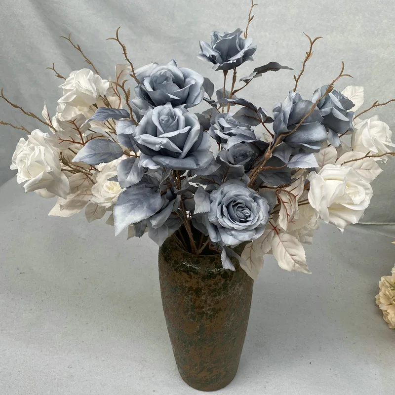 1/2/5PCS 80cm Matte Cloth 2-Head Alice Ssimulation Flower Nordic Style Dining Table Decoration Flowers Artificial Flower