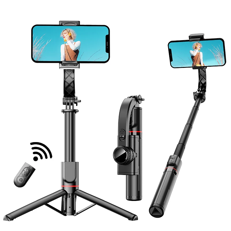 

Selfieshow L19 Aluminum Wireless Gimbal Stabilizer Bluetooth Selfie Stick Stabilizer Tripod Tripe For IOS Android Smartphones